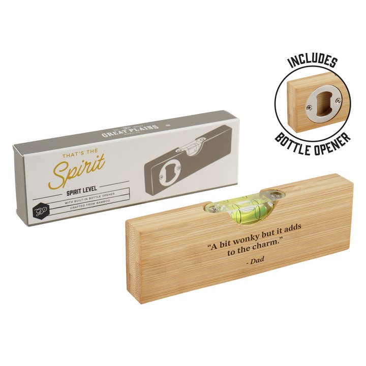 CGB Giftware - Wholesale Bottle/wine opener - Wooden Spirit Level Bottle Opener 'A Bit Wonky...'1