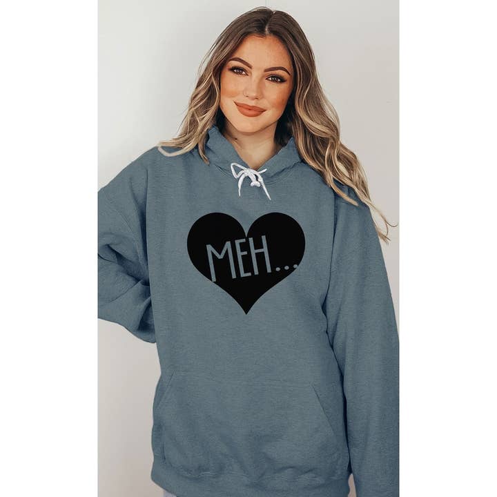 Kissed Apparel - Vendita all'ingrosso Felpa con cappuccio - Donna - Felpa con cappuccio da uomo con stampa di San Valentino con cuore nero
