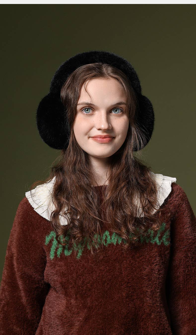 Little Trendy - Vente Cache-oreilles – femme - Cache-oreilles chauds en velours, cache-oreilles pliables et coupe-vent4