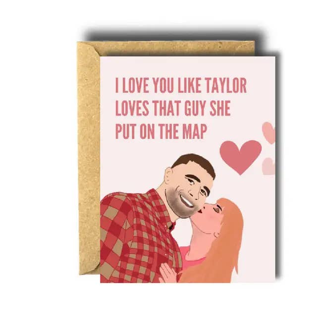 Carte de vœux Taylor Swift Travis Kelce Love pour la vente par Bee Unique