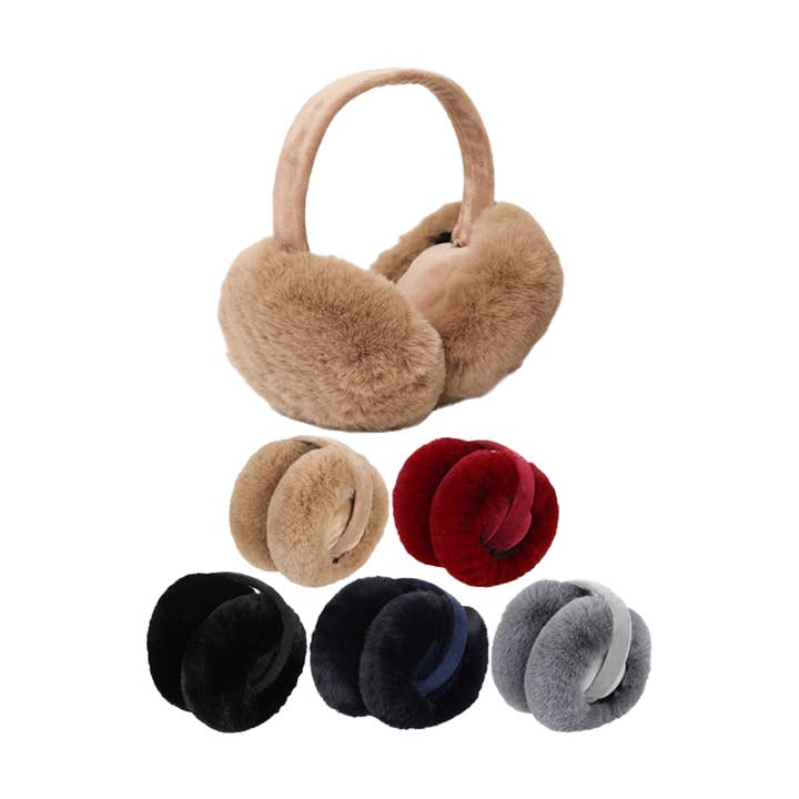 Cap Zone - Wholesale Earwarmers/Ear Muffs - Unisex - Fluffy Faux Fur Foldable Winter Earmuffs