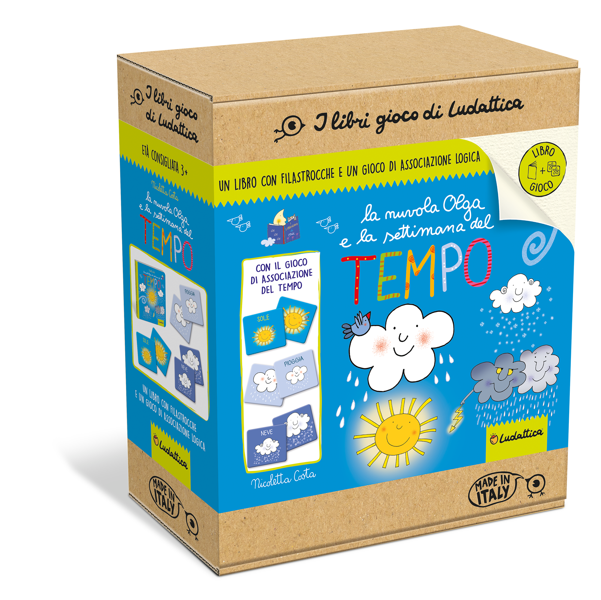 Educational srl - Vente Livre pour bébés et tout-petits (jusqu'à 2 ans) - Livre-jeu en italien - The Cloud Olga And The Week Of1