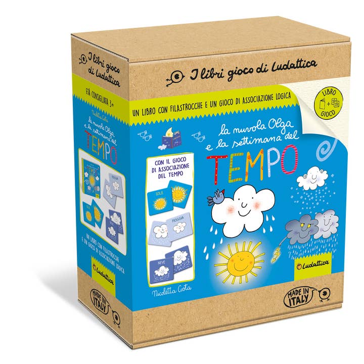 Educational srl - Vente Livre pour bébés et tout-petits (jusqu'à 2 ans) - Livre-jeu en italien - The Cloud Olga And The Week Of1