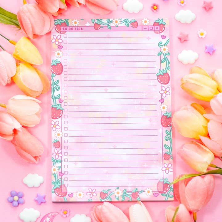 Strawberries To Do List Planner Pad for wholesale by Unicorn Eclipse