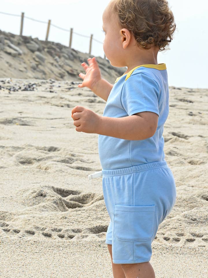 Arquia - Wholesale Shorts - Kids - Cotton Shorts in Chambray Blue