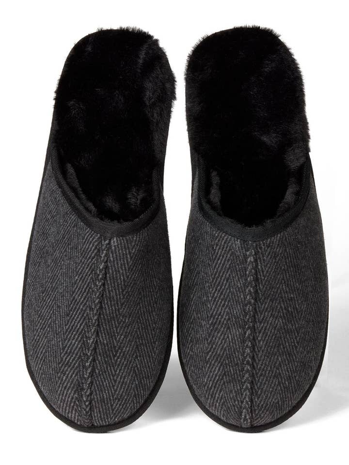 Herringbone Men's Plush Slipper for wholesale by Infinity Classics International Inc.