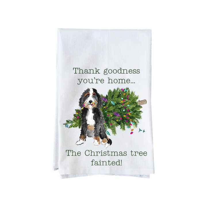 Knollwood Lane - Wholesale Tea Towel - Christmas Tree Fainted