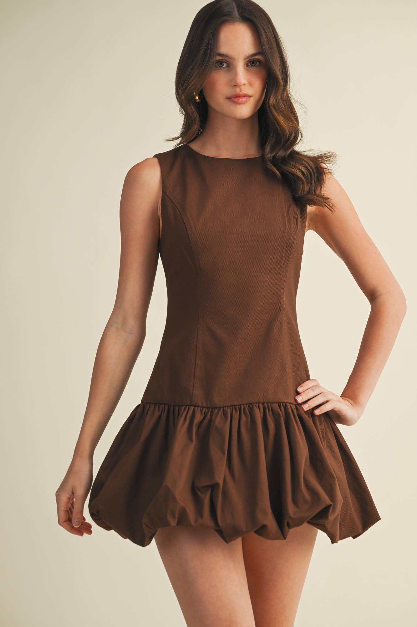 Mustard Seed - Wholesale Dress - Women's - BALLOON HEM SLEEVELESS DRESS14