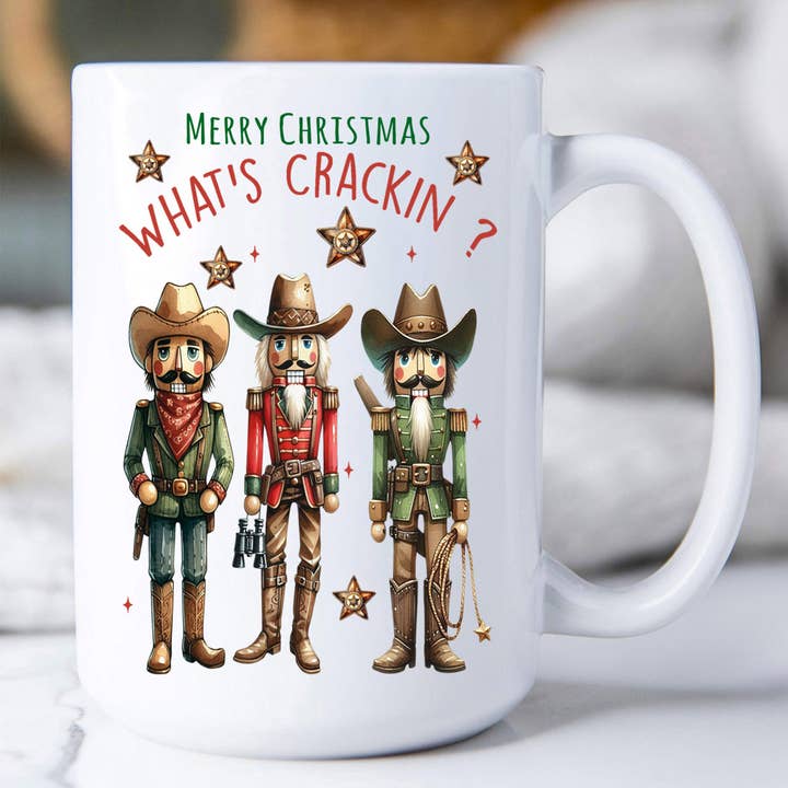 Christmas Western Cowboy Nutcrackers Coffee Mug for wholesale by Avery Lane Gifts