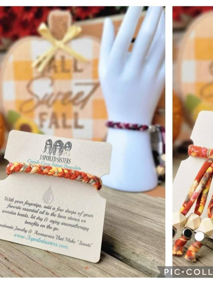 Aromatherapy fabric Bracelet singles (variety pack of 10) for wholesale by 3 Spoiled Sisters