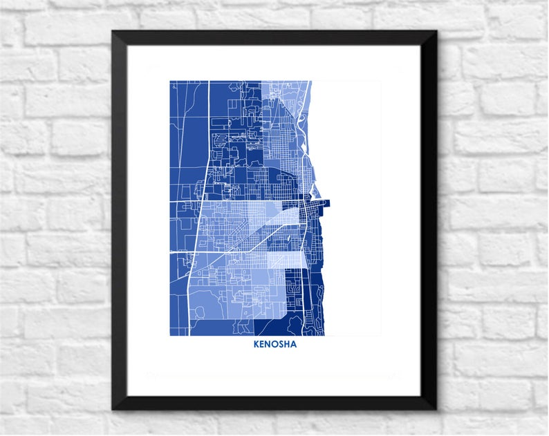 Juanita's Adventures - Wholesale Art Print - Juanitas Kenosha Map Print3