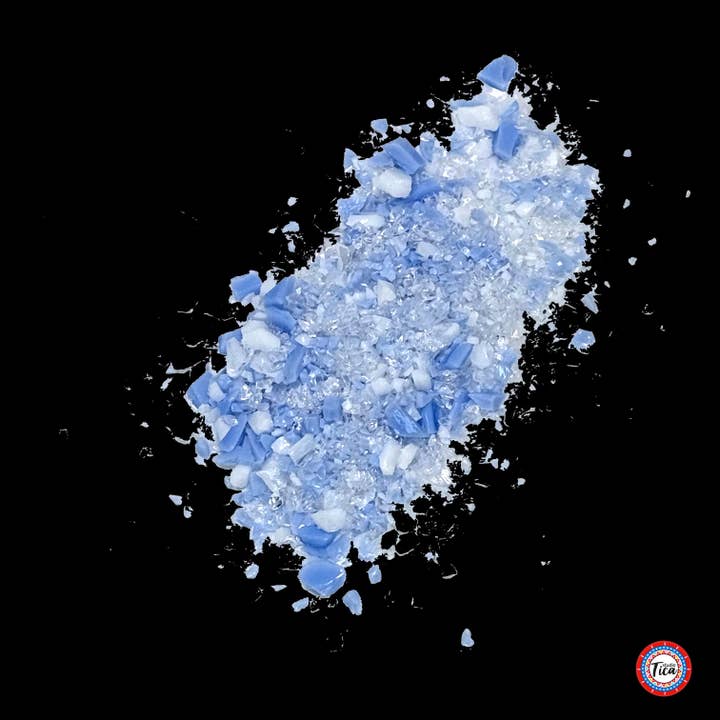 studioTica - Wholesale Ornament - Handmade Glass Snowflake - Carolina Blues3