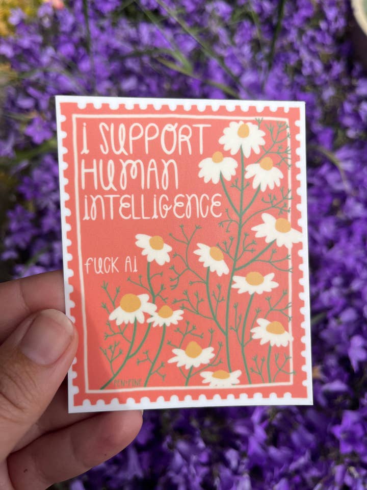 Human Intelligence Sticker for wholesale by Pen+Pine