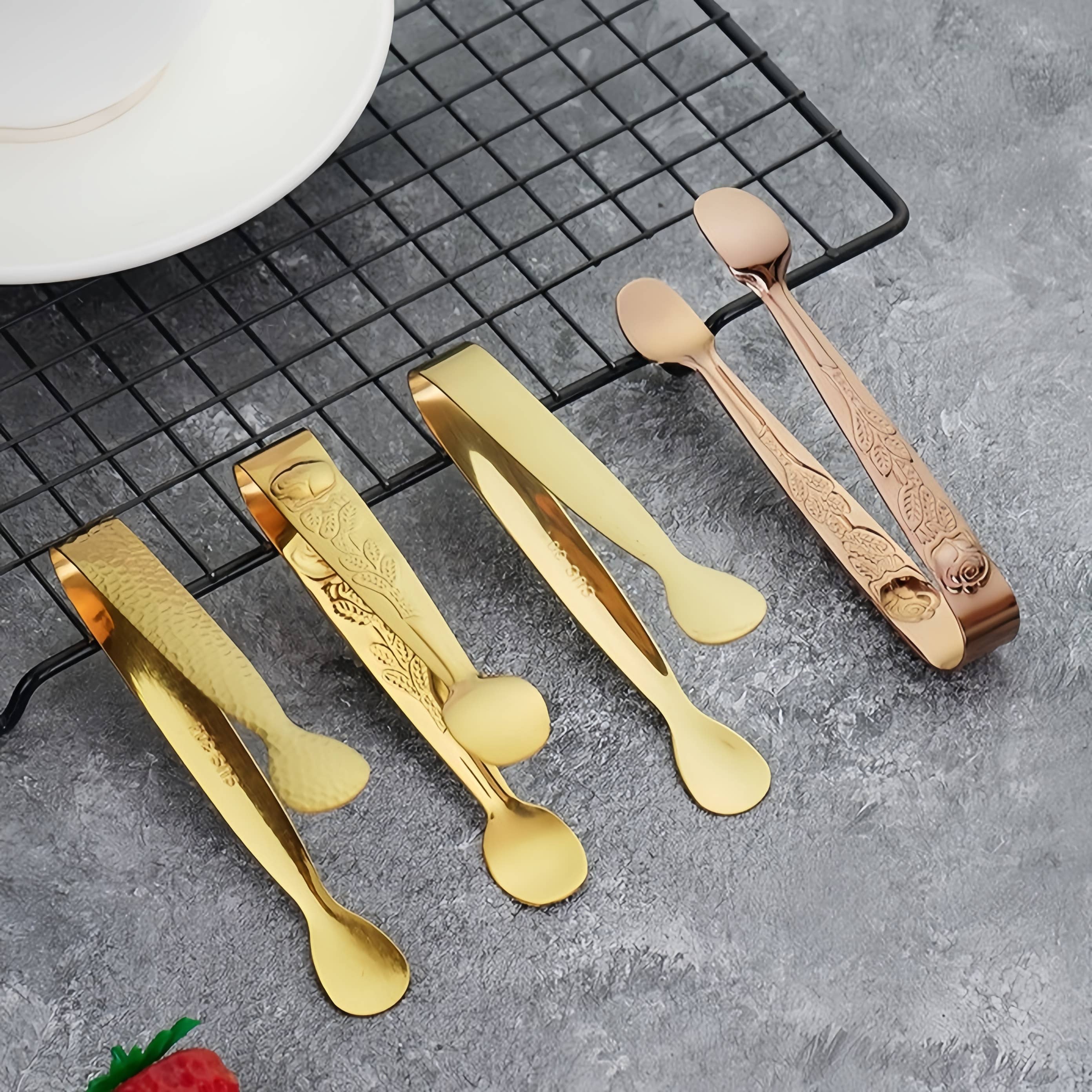 Otterware - Vendita all'ingrosso Pinze da cucina - Pinze multifunzione per zucchero/antipasti di design (finitura metallica)16