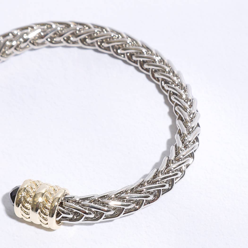 Fashion City - Wholesale Cuff Bracelet - Ponytail Gemmed Out Bangle Bracelet4