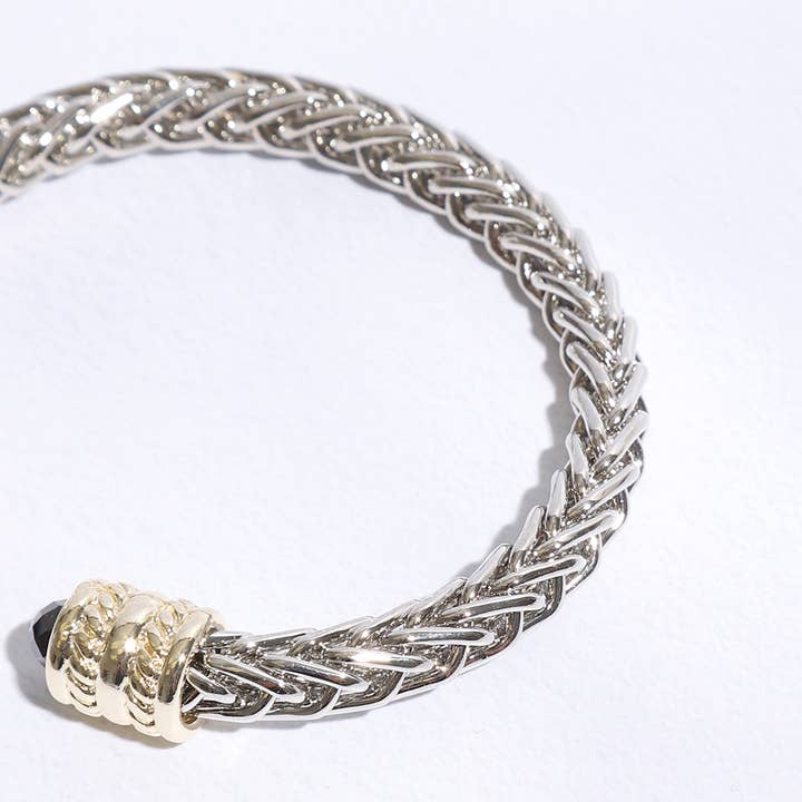 Fashion City - Wholesale Cuff Bracelet - Ponytail Gemmed Out Bangle Bracelet4