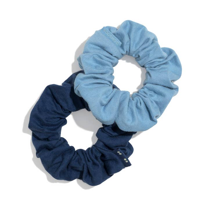 Organic, Plastic-free Scrunchies - True Blue | Cruelty-Free for wholesale by KOOSHOO