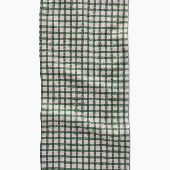 Geometry - Wholesale Tea Towel - Fireside Plaid Green0