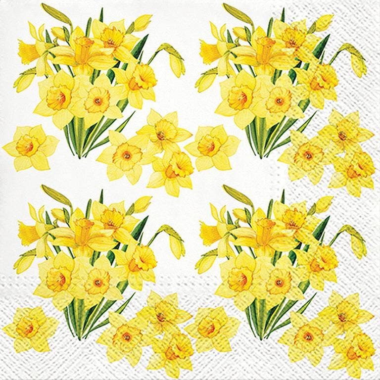 Abbott - Wholesale Disposable Napkin - Large Daffodils Bouquets Napkins-20 Pack0