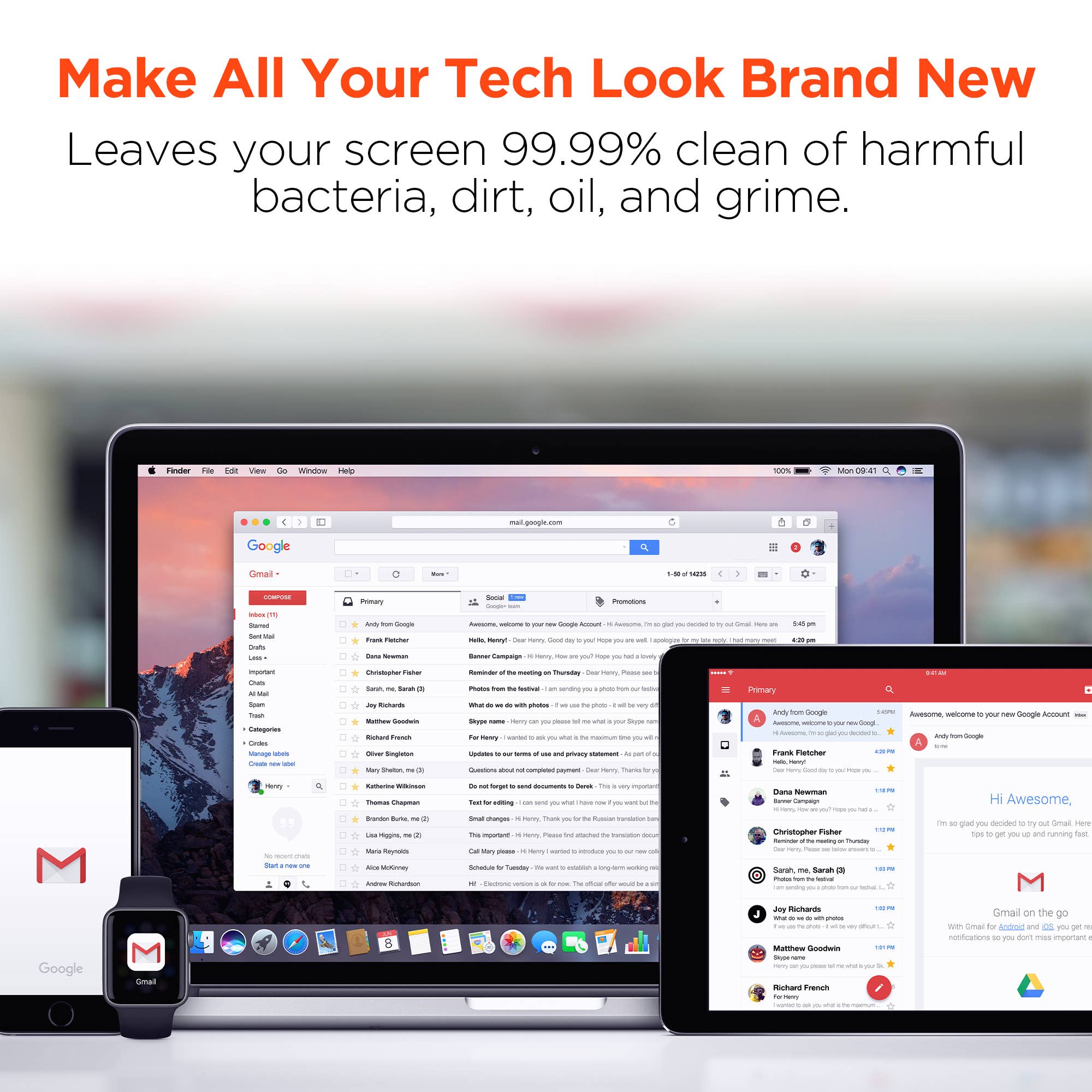 JupiterGear Home - Wholesale Cleaning Cloth - HyperGear ScreenWhiz 7-in-1 Complete Tech Cleaning Kit6