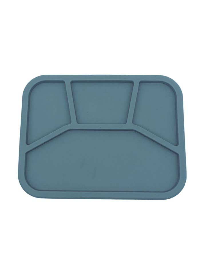 4 Section Silicone Bento Lunch Box - Pearl Blue for wholesale by Mumma's Little Helpers