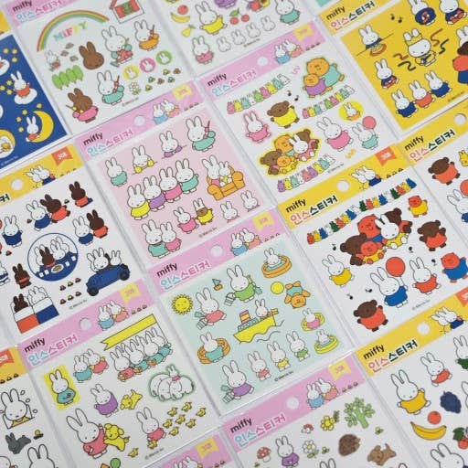 K-Wonderland - Wholesale Sticker - Miffy Deco Stickers Variety Pack- 60ea10