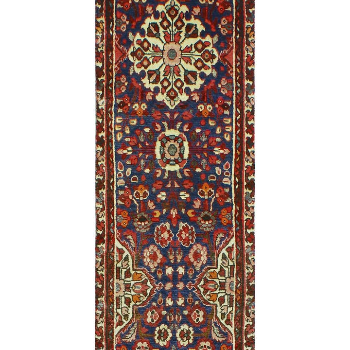 Noori Rug - Wholesale Area Rug - Fine VTG Caleb Navy/Ivory Runner, 2'0" x 9'4"