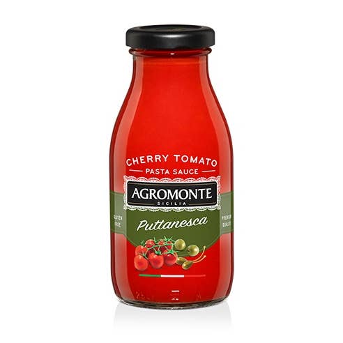 AGROMONTE Puttanesca Cherry Tomato Pasta Sauce, 9.17oz for wholesale by International Loft