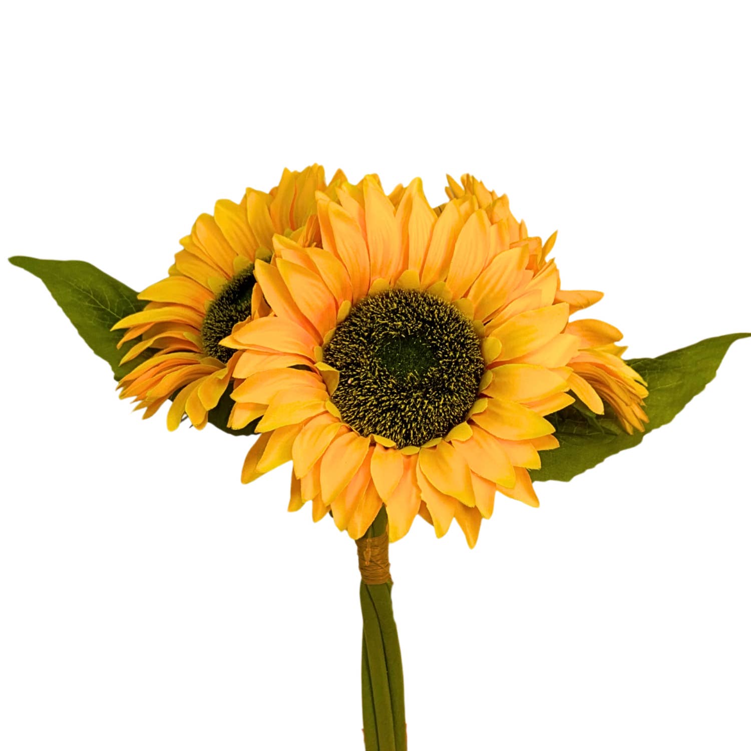 David Christopher's Collection - Wholesale Artificial Flowers - Kansas Sunflower Bundle x 4 - Yellow 13"0
