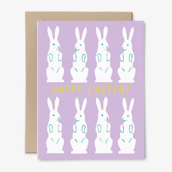 Joyeuses Pâques ! | Carte Bunny | Art vintage pour la vente par Hemlock House Studio