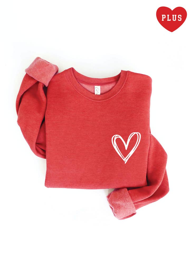 HEART Plus Graphic Sweatshirt for wholesale by OAT COLLECTIVE