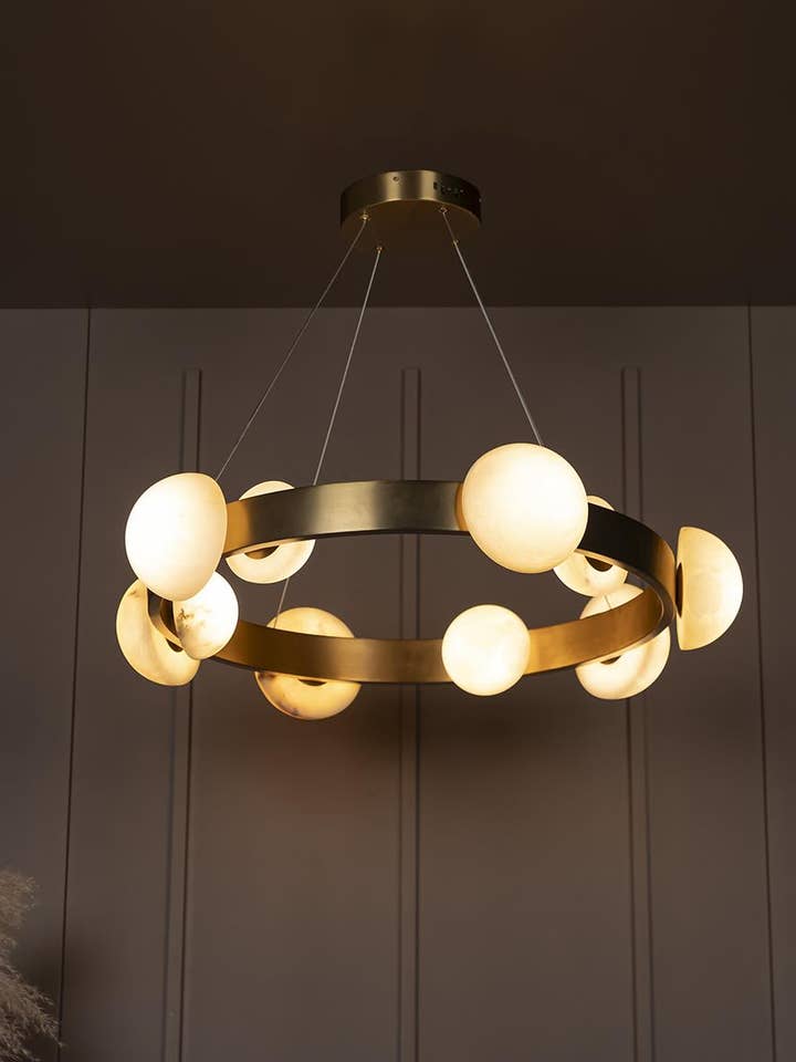 Lampadario da salone antico in marmo di Khartoum 80 cm per la vendita all'ingrosso da parte di HEKA LIGHTING & TRADING LTD