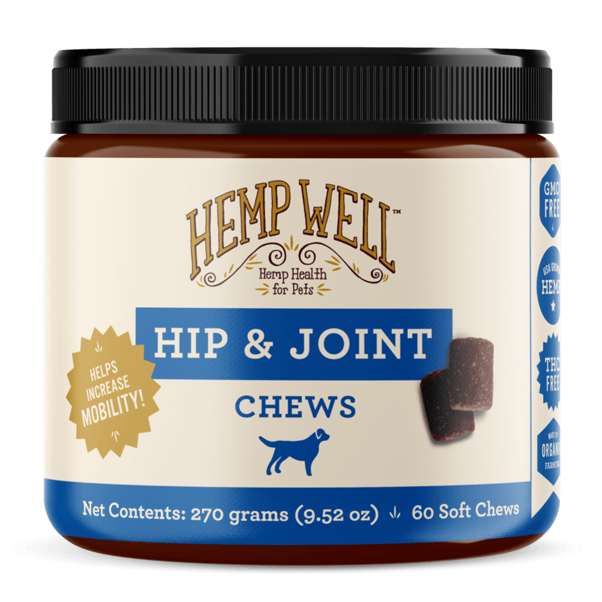 Hemp Well - Wholesale Pet Supplement - Dog - Hemp Well Hip & Joint Dog Soft Chews0