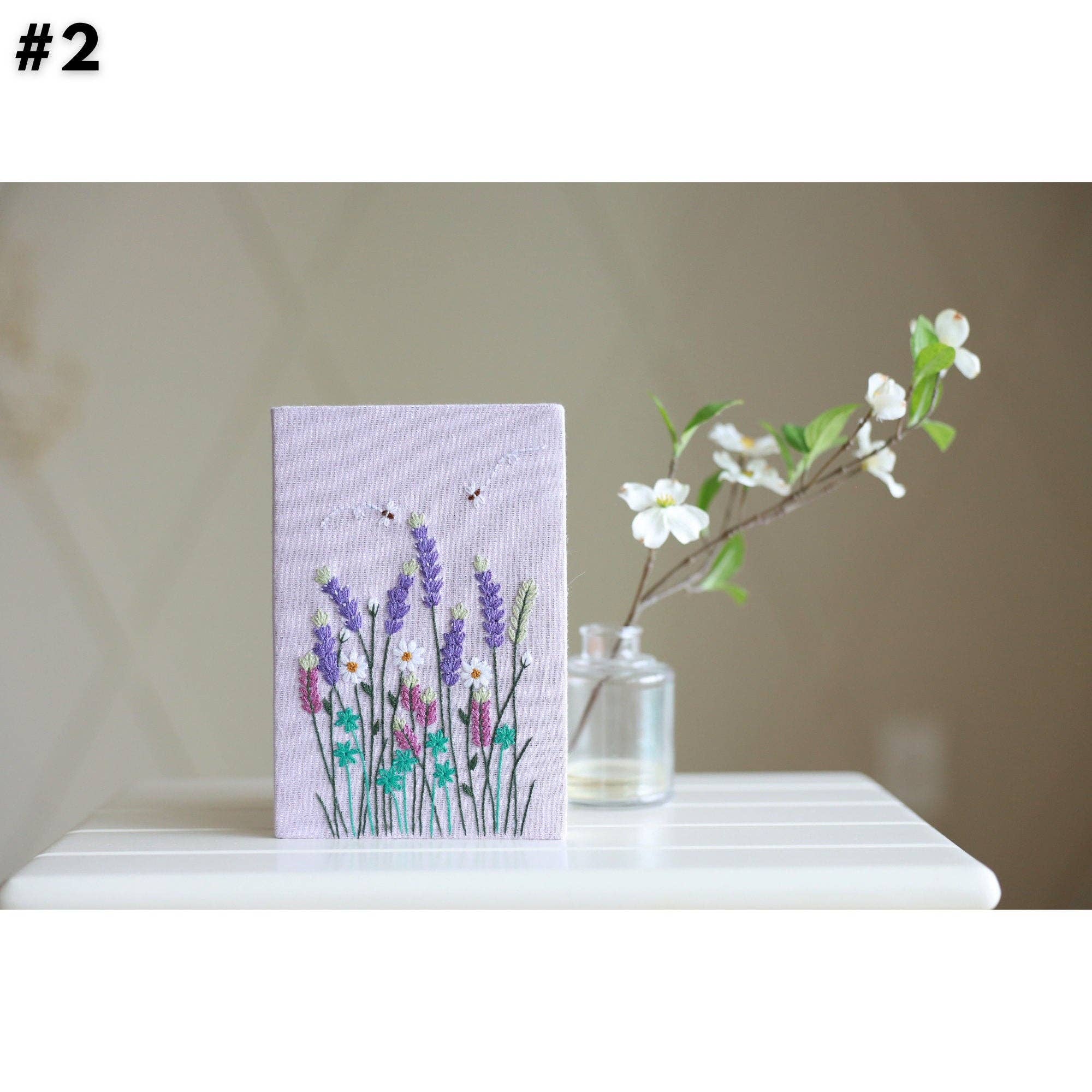 Finer Embroidery - Vendita all'ingrosso Quaderni - Quaderno Ricamato a Mano con Ricamo di Fiori0