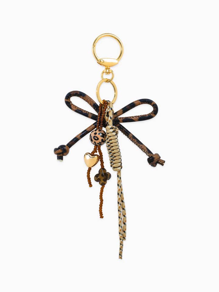 Läder Leopard Repknyt Dangle Väskcharm för wholesale av Sessori
