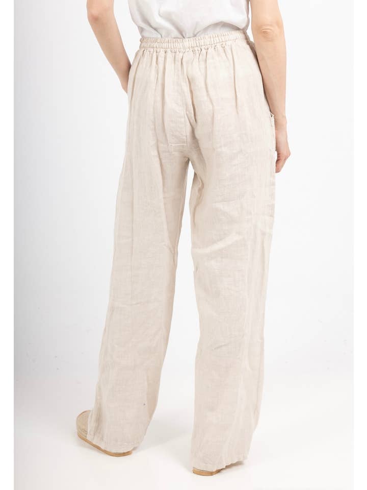 la maison des fibres naturelles - Wholesale Pants - Women's - Straight linen trousers 630132 100% linen