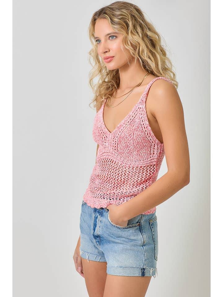 Mystree - Vente Caraco – femme - 61099 Débardeur Tricot Style Crochet3