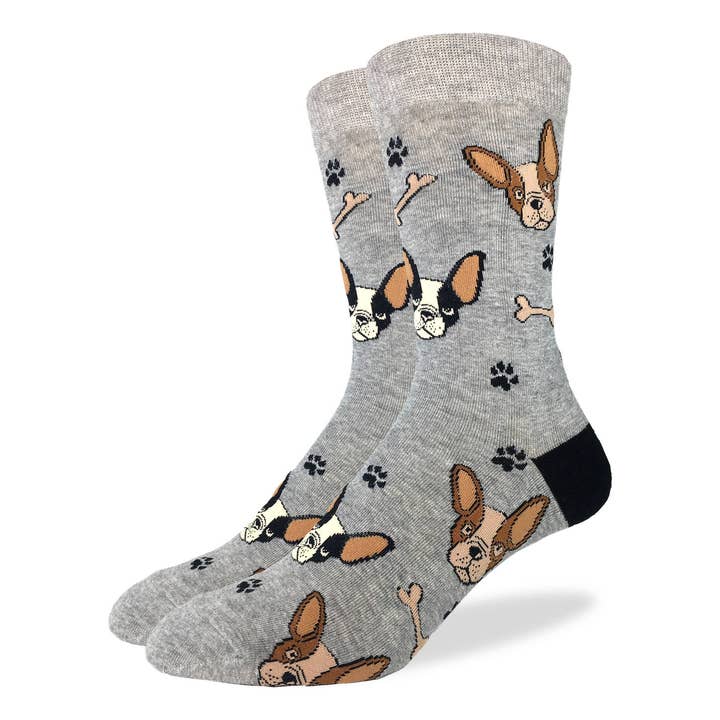 Men's French Bulldog Socks for wholesale by Good Luck Sock