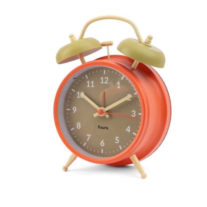 Retro Beige & Orange Alarm Clock for wholesale by Fisura
