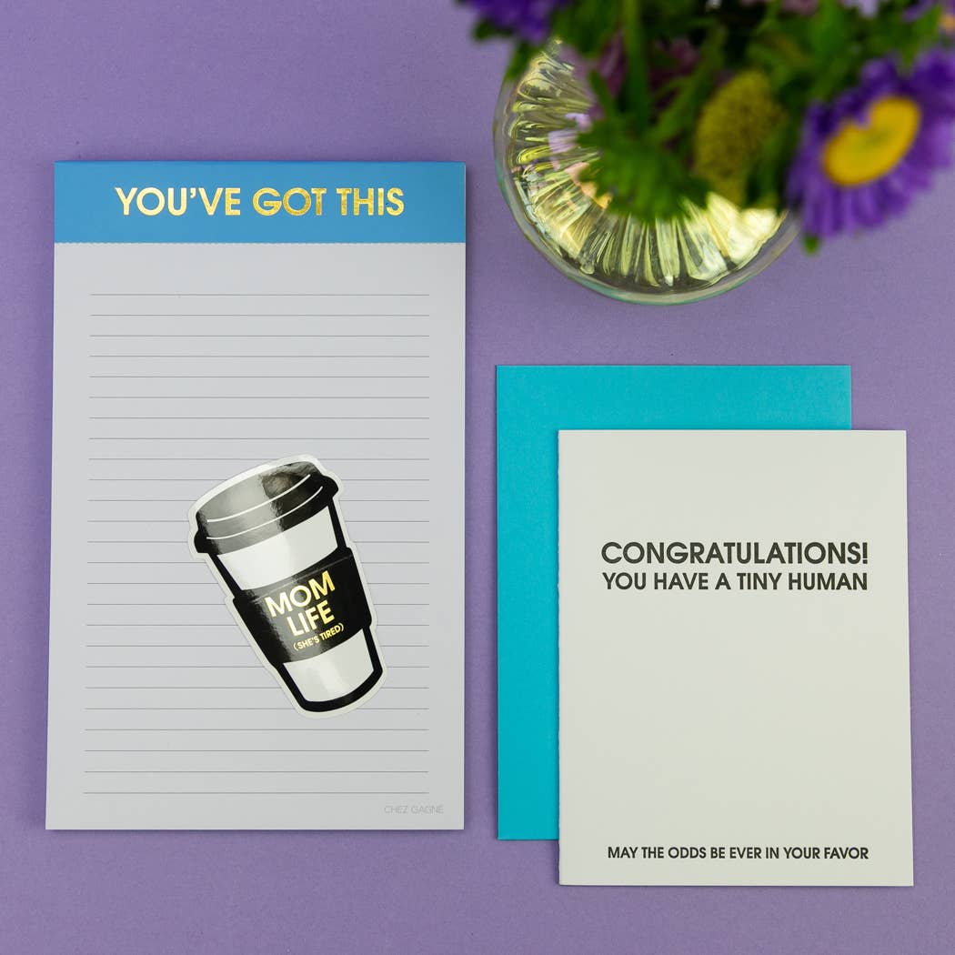 Chez Gagné – wholesale Everyday greeting card – Congrats! You Have A Tiny Human - Funny Parenting Card3