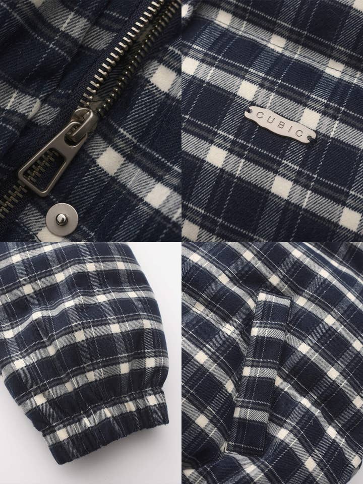 SteelBlue Blue Striped Short Down Coat for wholesale on Faire8