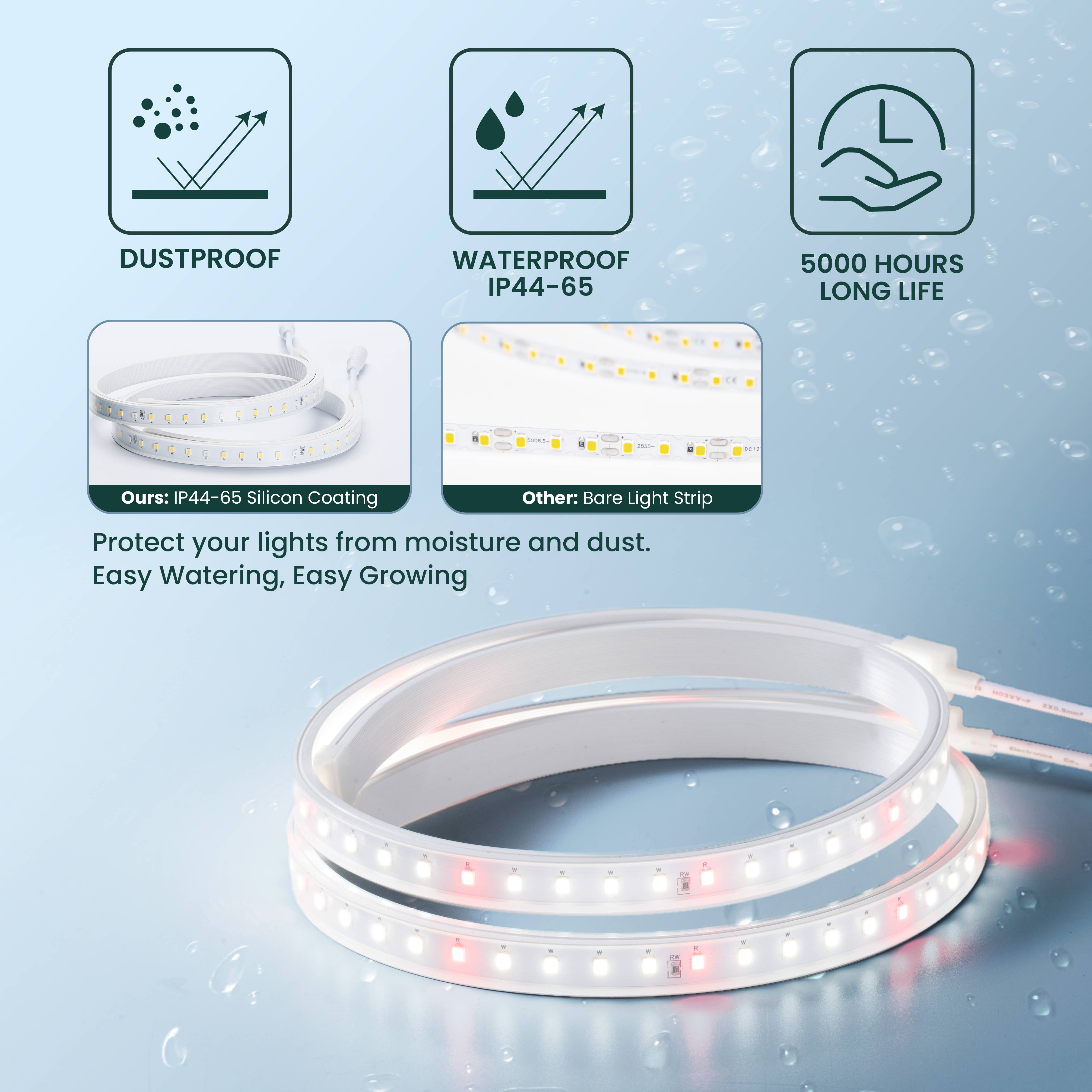 MY CITY GARDEN – Engroshandel Haveværktøj – FLEX GROW - Silikone Tube LED Grow Light, 4000K, 2stk - pro8