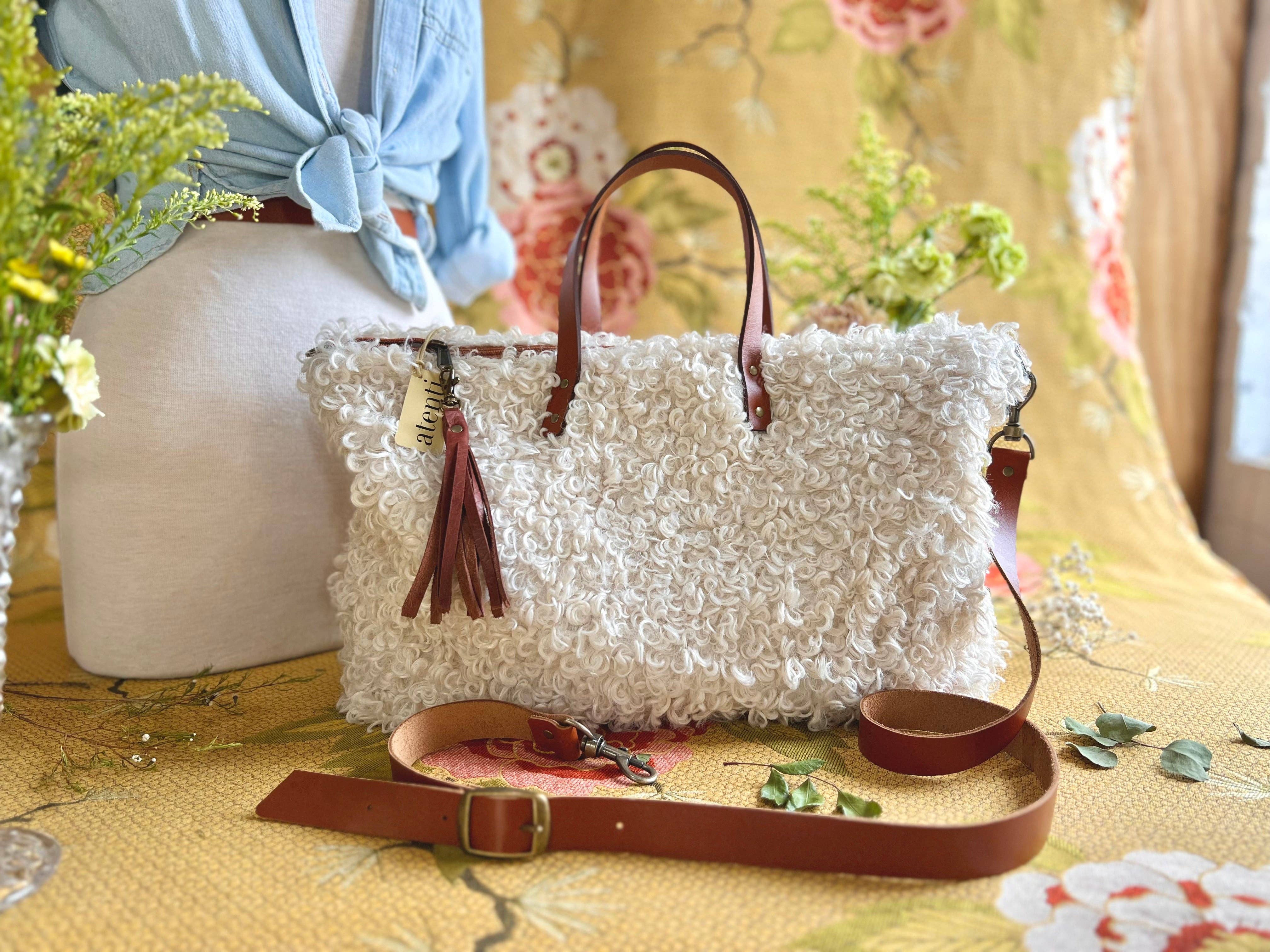 Atenti – wholesale Tote bag – Women's – USA Handcrafted Carryall Tote Bag: Curly Cute Buddy Bag5