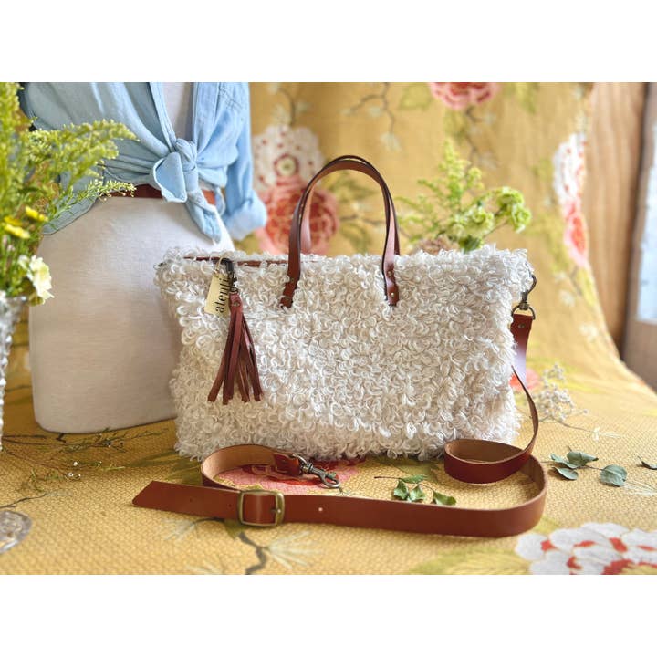 Atenti - Vente Tote bag – femme - Sac fourre-tout fabriqué à la main aux États-Unis : Curly Cute Buddy Bag5