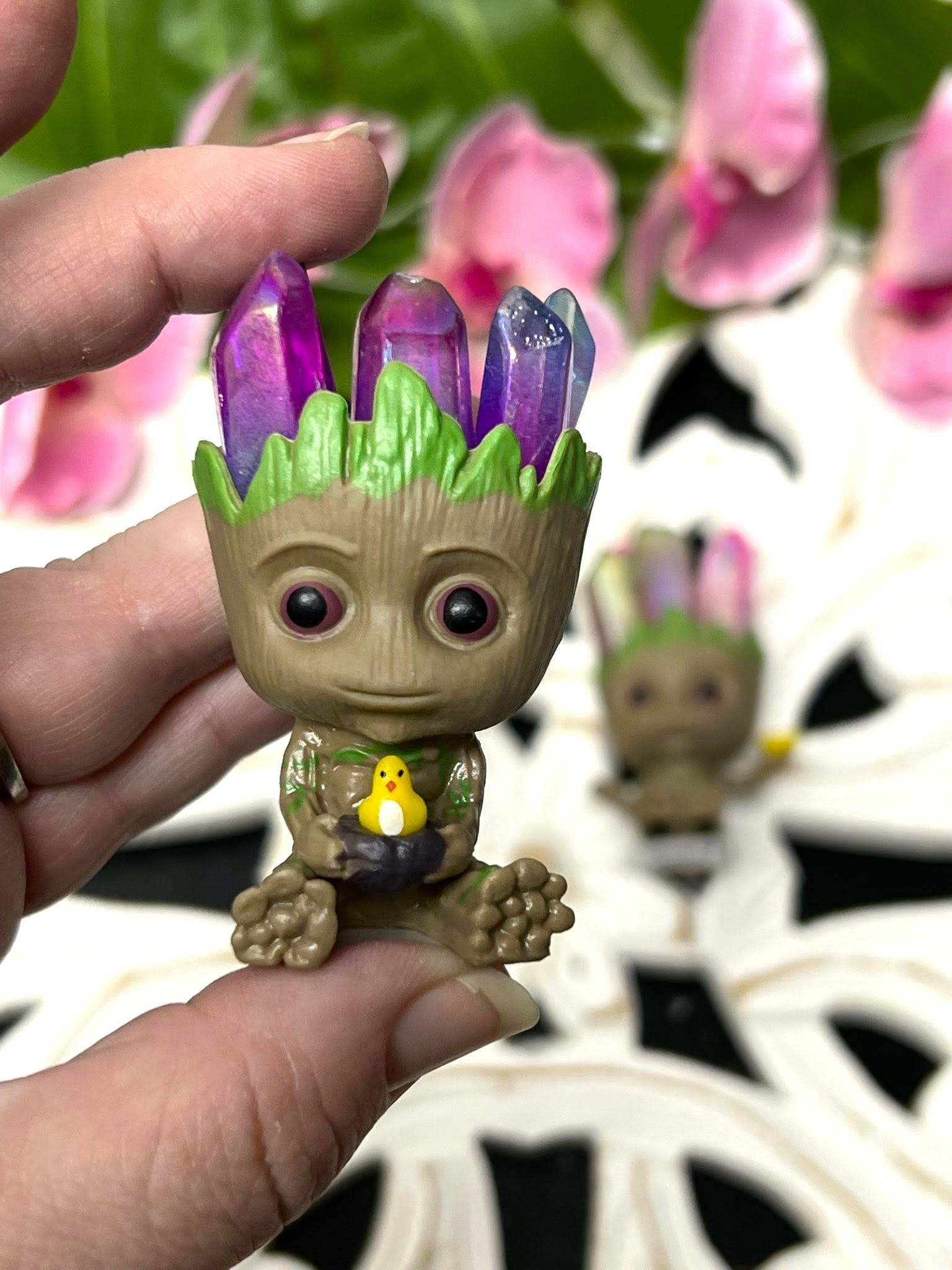 Aura Song Gifts - Wholesale Decorative Figurine - Aqua Aura on Clear Quartz Groot Figurine1