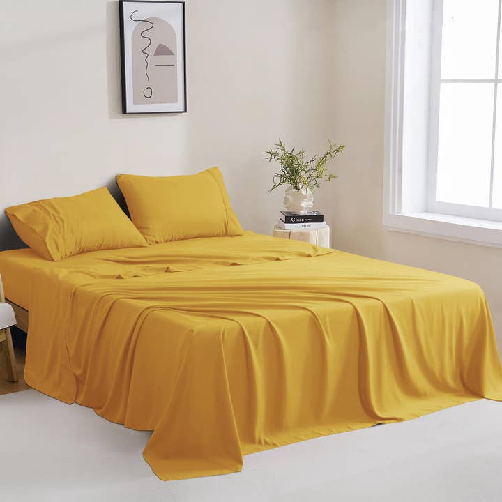 Qatan – wholesale Sheet set – 4 Piece Microfiber Sheet Set - 16" Deep Pocket Fitted Sheet9