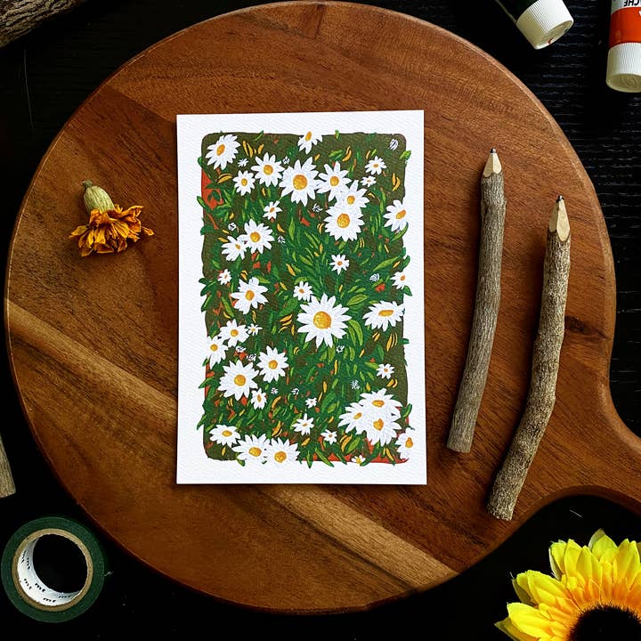 Impression artistique Field of Daisies pour la vente par Drfrankensara Illustration