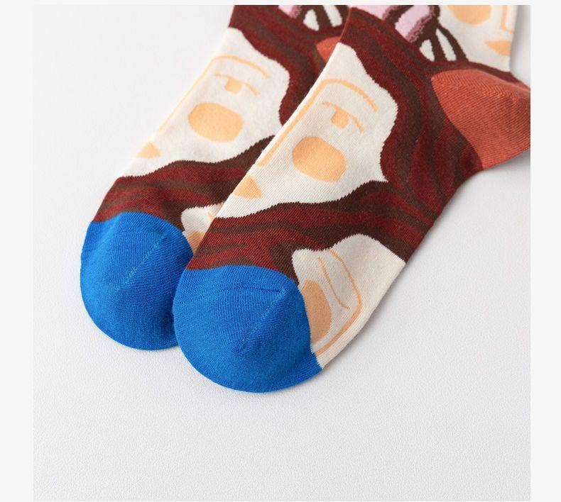 Tourtiwi - Vendita all'ingrosso Calzini - Unisex - Calzini retrò personalizzati in cotone calze mid-tube6