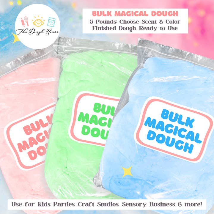 The Dough House - Wholesale Putty/Slime - Kids - Bulk Magical Dough, 5 Pounds: Choose Scent and Color