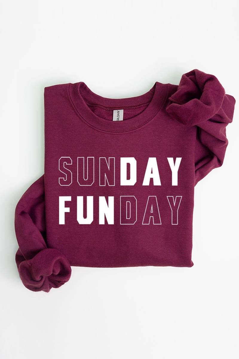 COLORBEAR - Vente Sweat-shirt à imprimés – femme - Chandails en molleton à motif graphique Sunday Funday2